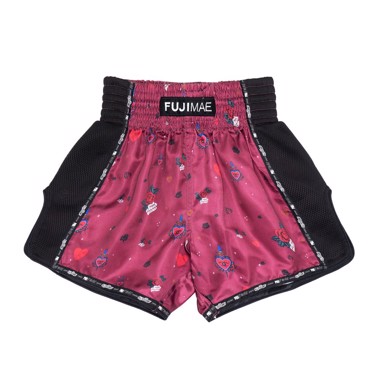 FUJIMAE PROWEAR THAI SHORTS print- maroon